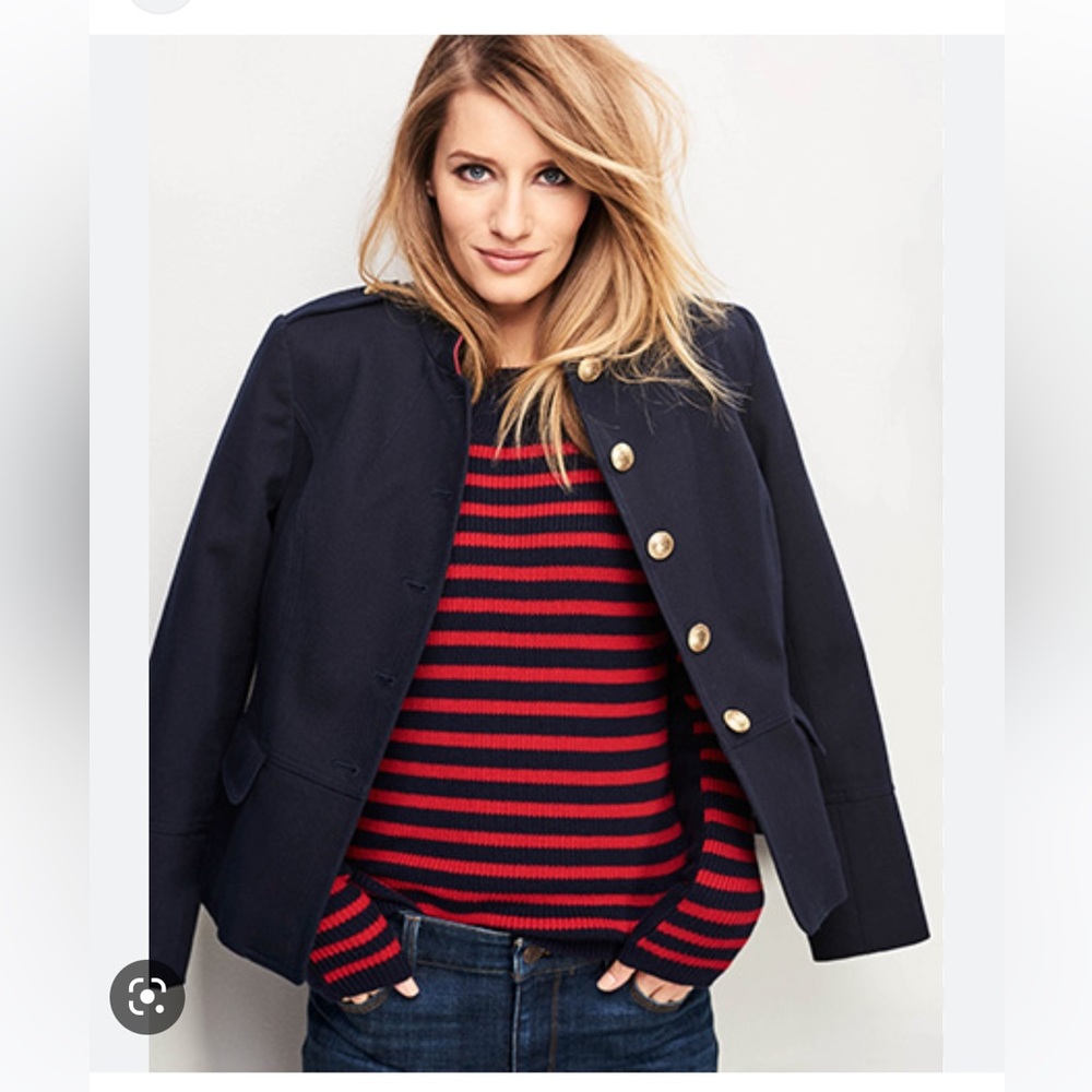 Talbots NWOT Navy Twill Blazer size 10